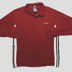 Tommy Hilfiger Rugby Polo Shirt Mens Size Large Long Sleeve Collared